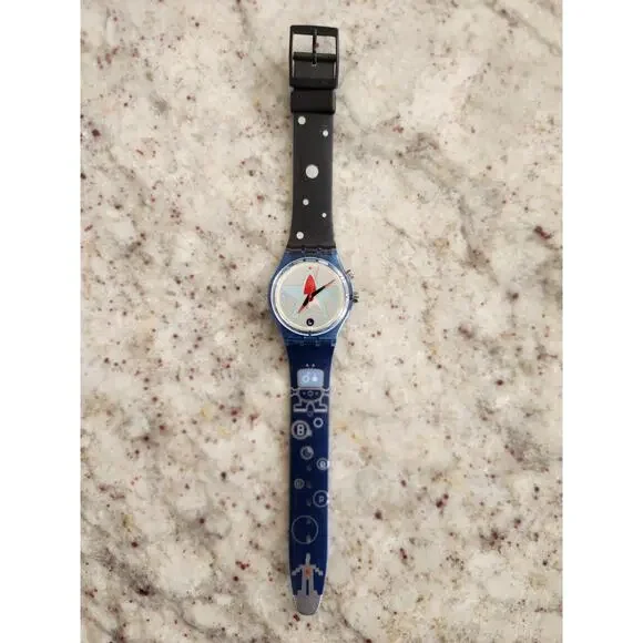 Vintage Swatch Loomi watch "Bleep" GN904. Rare working Loomi backlight. New - Picture 4 of 13